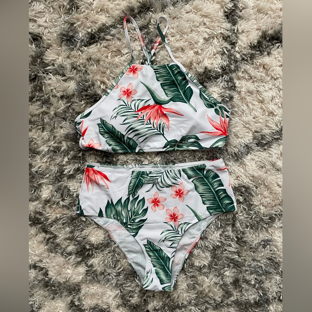Tropical Print Swim Set